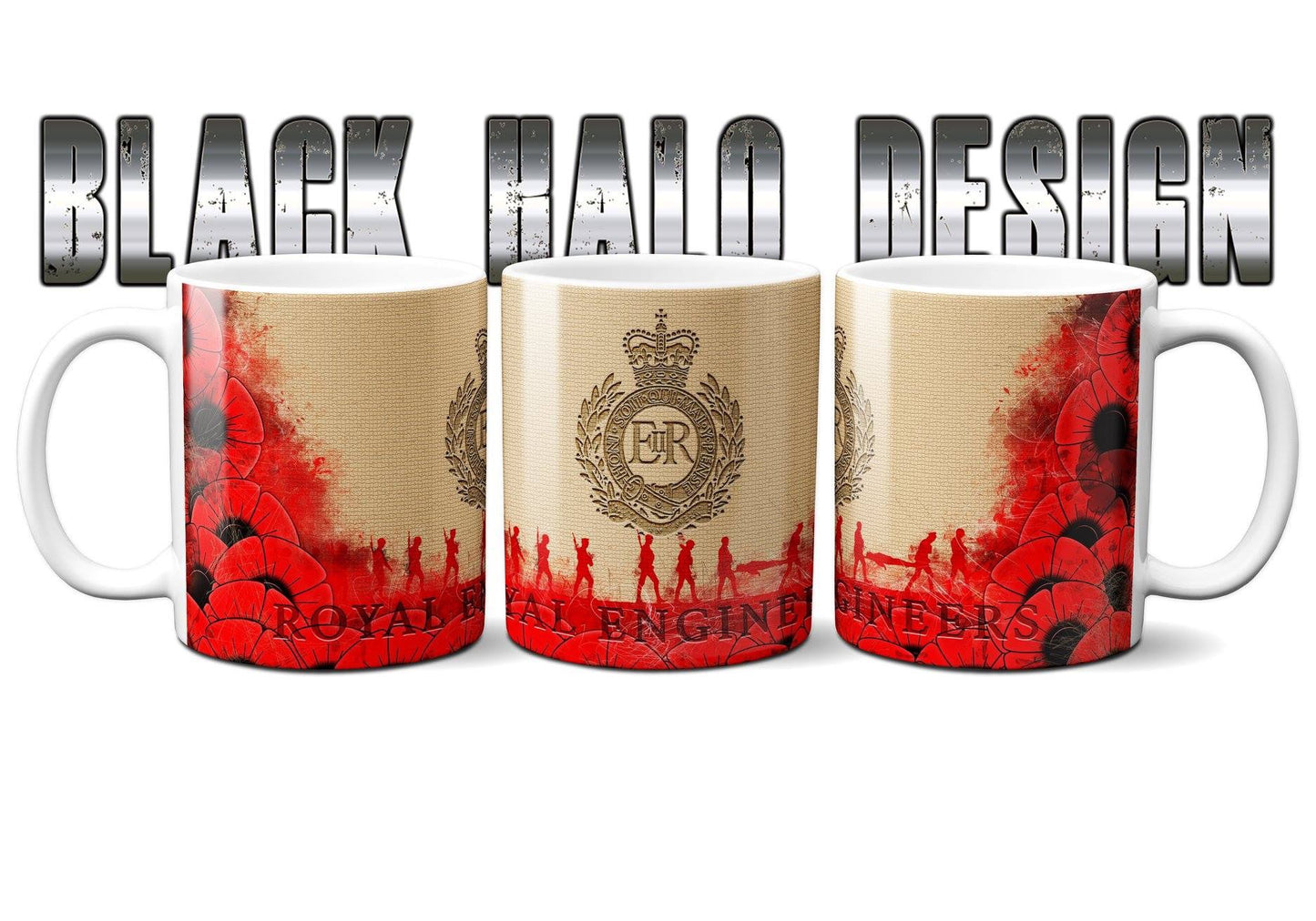 (NEW) Royal Engineers Poppy Ceramic Mug