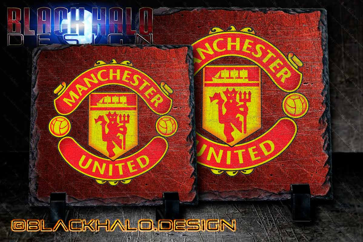 Manchester United Natural Solid Rock Slate with Stands