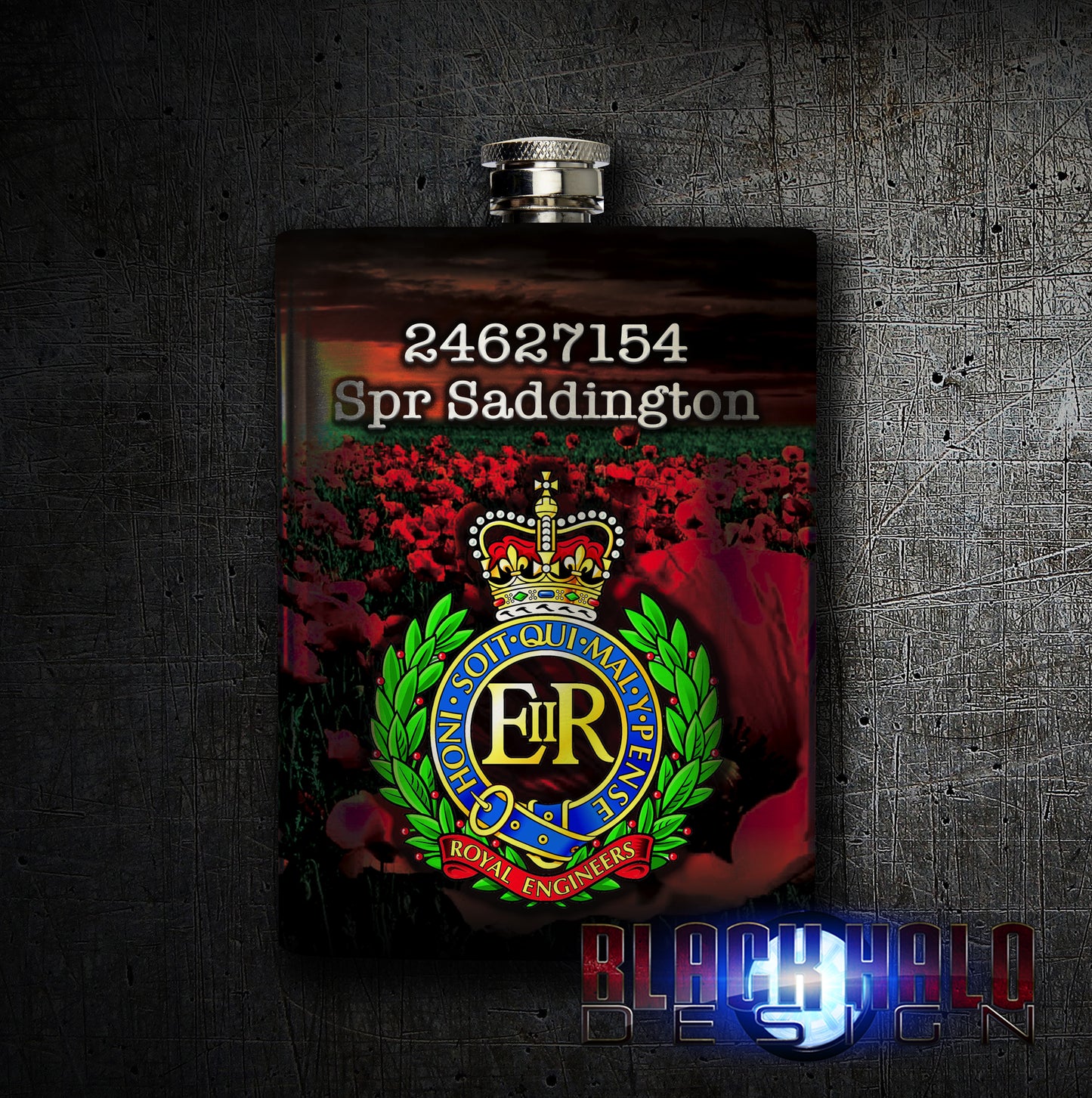 Personalised Hip Flask (Adrian) Stainless Steel 8oz Hip Flask