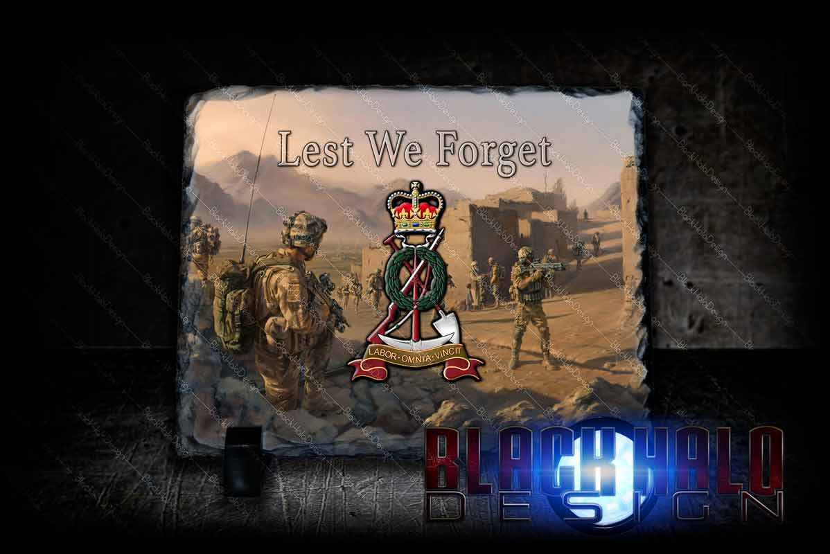 Royal Pioneer Corps: Natural Rock Slate with Stands #Pioneers