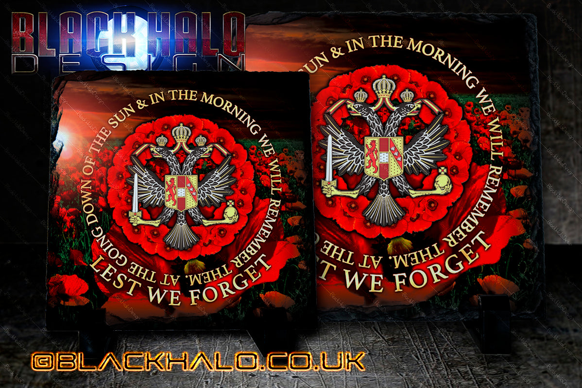 King's Royal Hussars Natural Rock Slate in choice of sizes