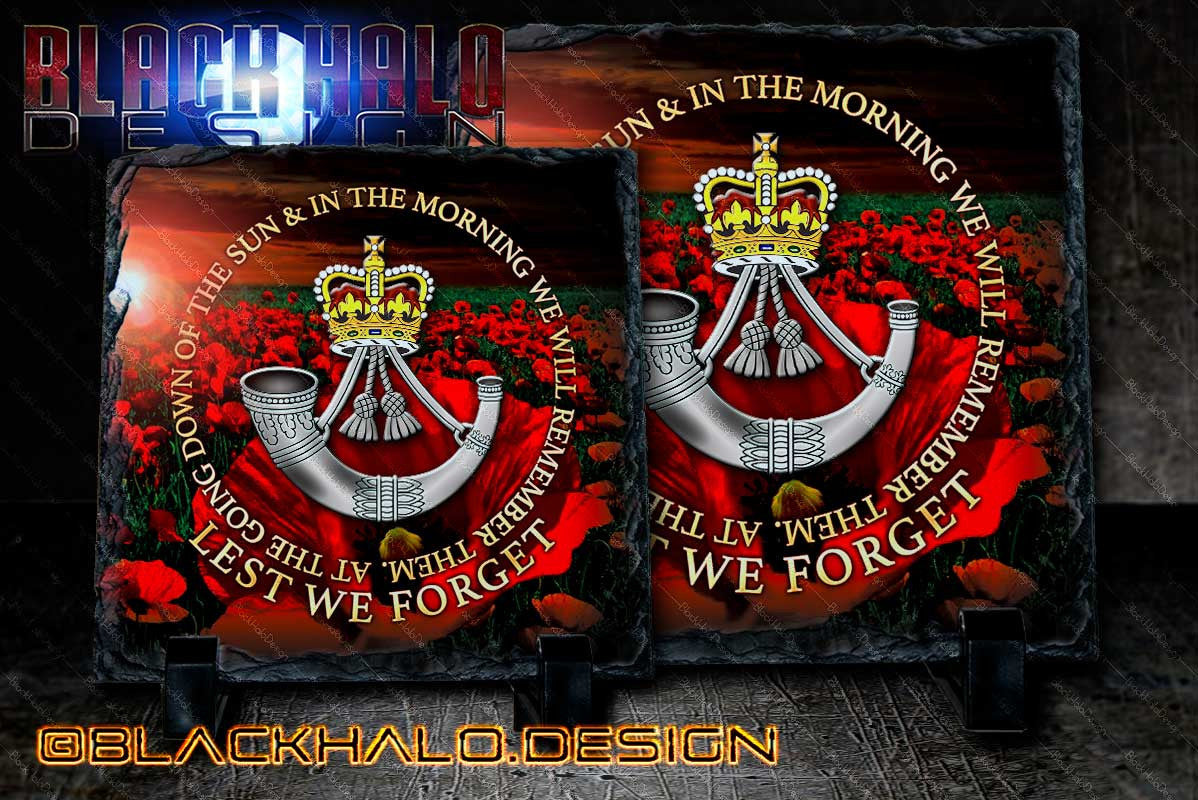 The Rifles: Poppy Natural Rock Slate with Stands #Army #Afghanistan