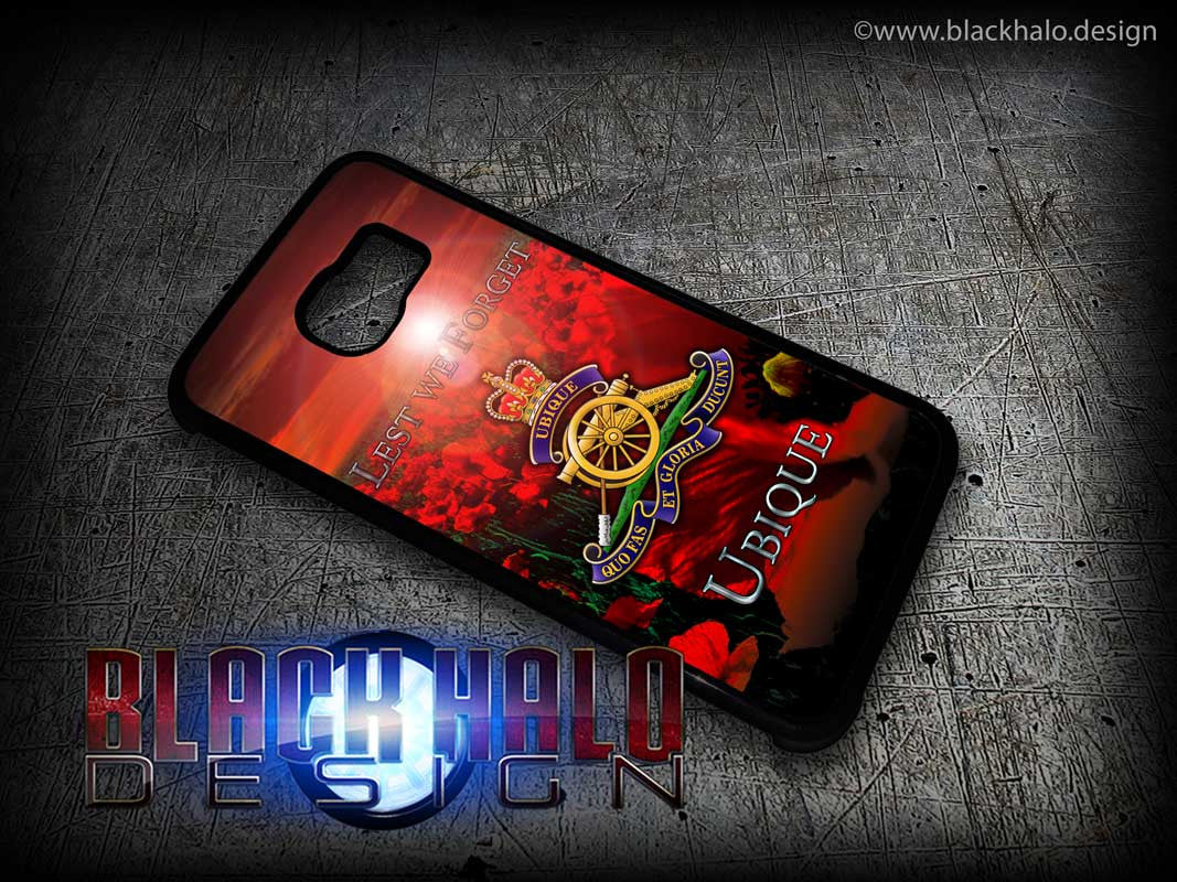 THE REGIMENT OF THE ROYAL ARTILLERY: POPPY CASE/COVER FOR SAMSUNG GALAXY S PHONE RANGE - Black Halo Design
- 2