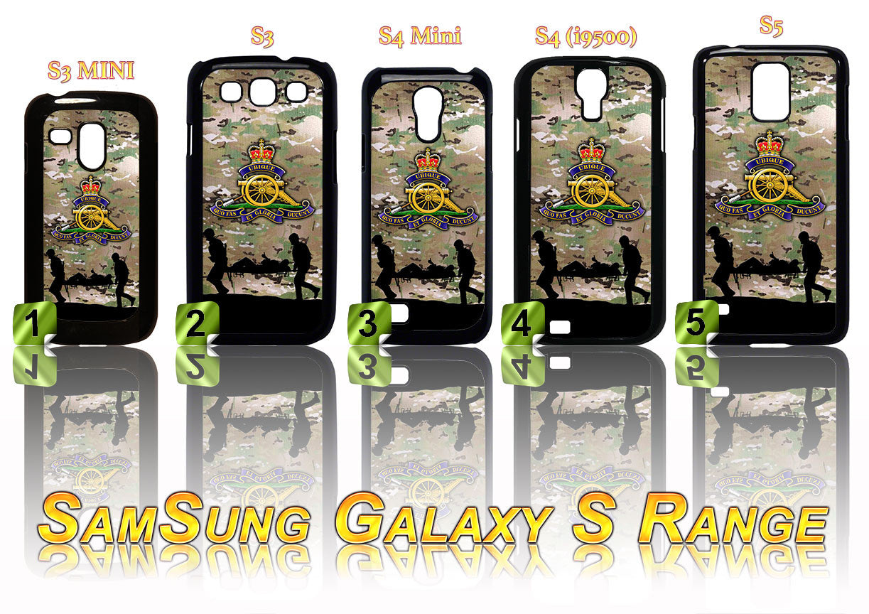 THE ROYAL REGIMENT OF ARTILLERY CASE/COVER FOR SAMSUNG GALAXY S PHONE RANGE #Multi-Cam - Black Halo Design
 - 1