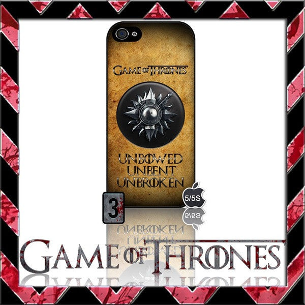 (NEW) ★ GAME OF THRONES ★ COVER/CASE FOR APPLE IPHONE 5 & 5S (SEASON 4) 5 G/5G  - Black Halo Design
 - 2