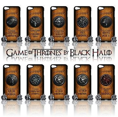 ★ GAME OF THRONES COVER/CASE FOR  APPLE IPOD TOUCH 5TH GENERATION 5/5G/GEN - Black Halo Design
 - 1
