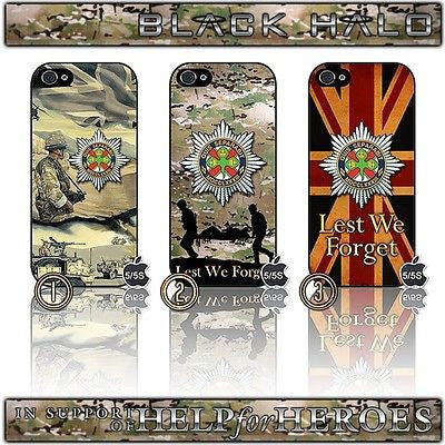 CHOICE OF IRISH GUARDS CASE/COVER FOR APPLE IPHONE 5/5S (H4H,HELP FOR HEROES) - Black Halo Design
 - 1