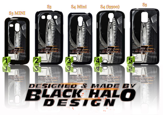 FAST & FURIOUS 7 CASE/COVER FOR SAMSUNG GALAXY S RANGE S3/S4/S5 (MINI) #1 - Black Halo Design
