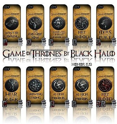 (NEW) ★ GAME OF THRONES ★ COVER/CASE FOR APPLE IPHONE 5 & 5S (SEASON 4) 5 G/5G  - Black Halo Design
 - 1