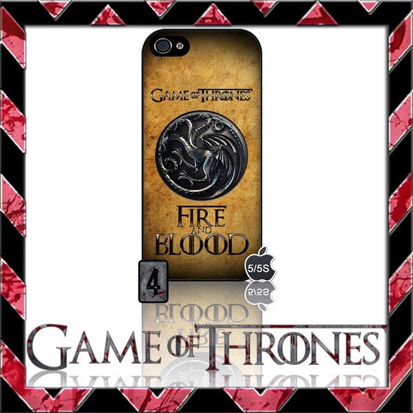 (NEW) ★ GAME OF THRONES ★ COVER/CASE FOR APPLE IPHONE 5 & 5S (SEASON 4) 5 G/5G  - Black Halo Design
 - 12
