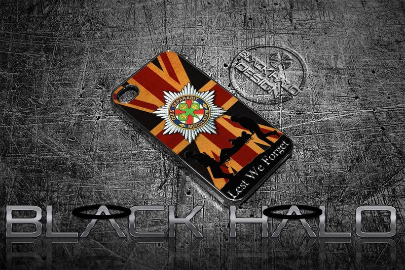 THE IRISH GUARDS COVER/CASE FOR APPLE IPHONE 4/4S IN SUPPORT OF HELP FOR HEROES - Black Halo Design
 - 3