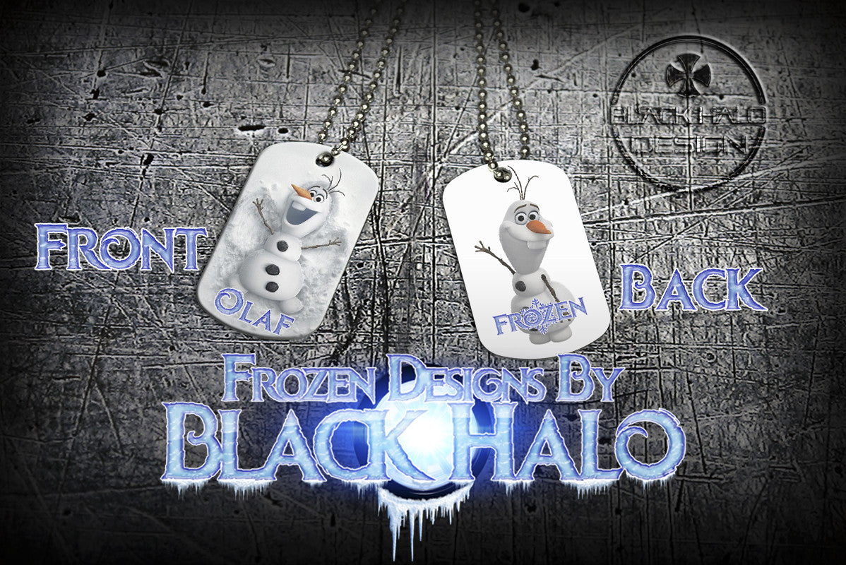 Choice of Disneys Frozen Double Sided Metal Pendant With Metal Ball Chain Necklace (Dog Tag) - Black Halo Design
 - 9