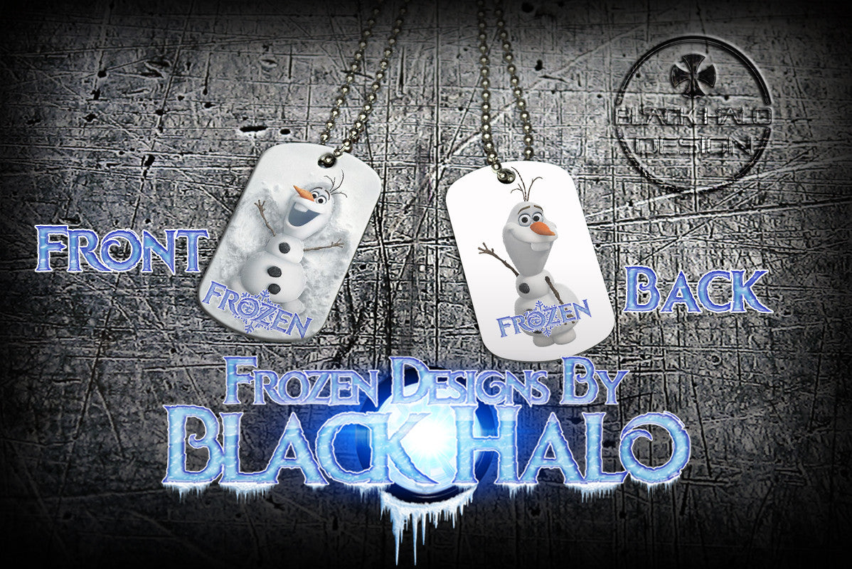 Choice of Disneys Frozen Double Sided Metal Pendant With Metal Ball Chain Necklace (Dog Tag) - Black Halo Design
 - 8