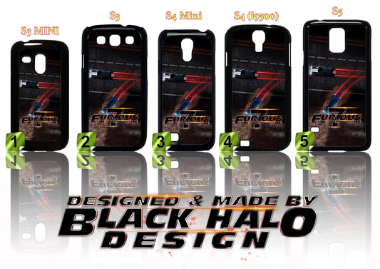 FAST & FURIOUS 7 CASE/COVER FOR SAMSUNG GALAXY S RANGE S3/S4/S5 (MINI) #3 - Black Halo Design
