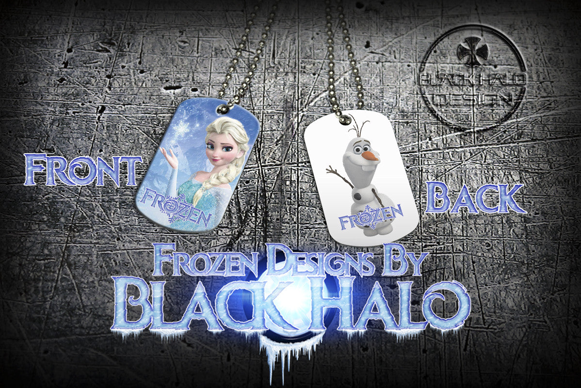 Choice of Disneys Frozen Double Sided Metal Pendant With Metal Ball Chain Necklace (Dog Tag) - Black Halo Design
 - 10