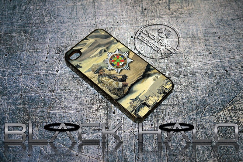 THE IRISH GUARDS COVER/CASE FOR APPLE IPHONE 4/4S IN SUPPORT OF HELP FOR HEROES - Black Halo Design
 - 4