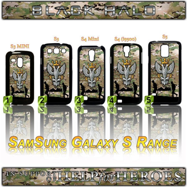 THE MERCIAN REGIMENT CASE/COVER FOR SAMSUNG GALAXY S RANGE S3/S4/S5 H4H - Black Halo Design
