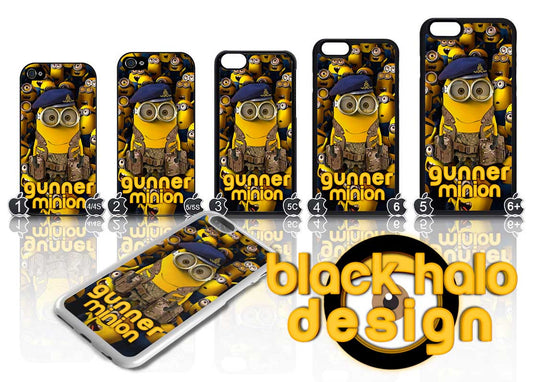 GUNNER MINION: THE REGIMENT OF THE ROYAL ARTILLERY (RA) ★ CASE/COVER FOR  APPLE IPHONE 4,4S,5,5S,5C,6 & 6 PLUS - Black Halo Design
