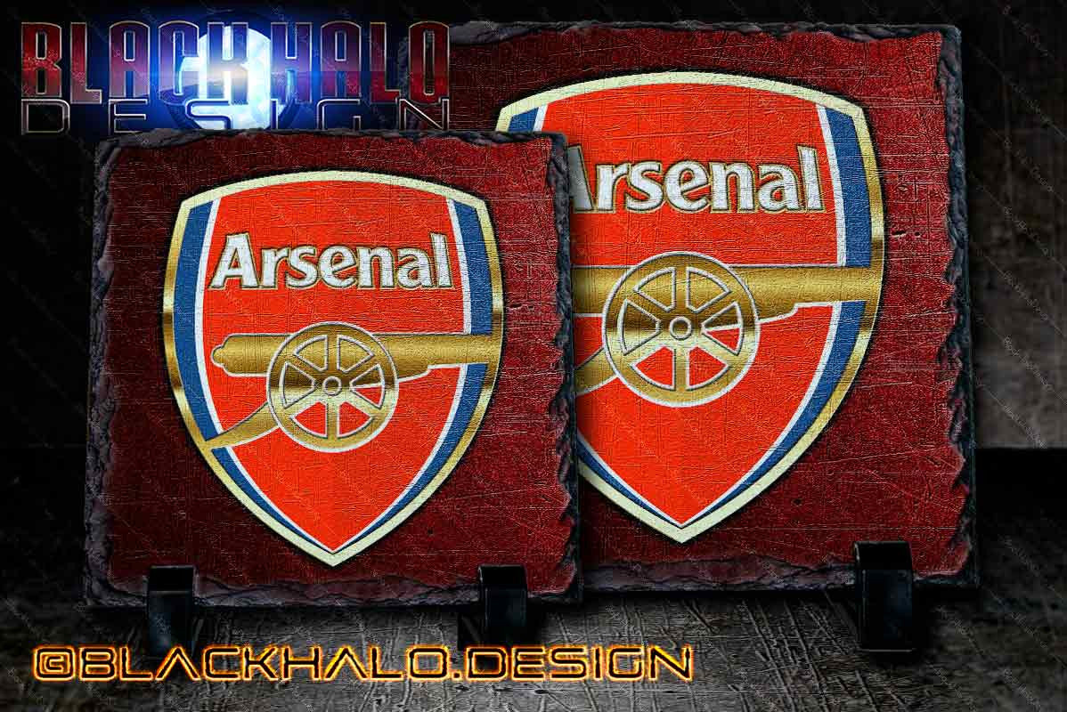Arsenal Football Club Poppy Natural Rock Slate with Stands