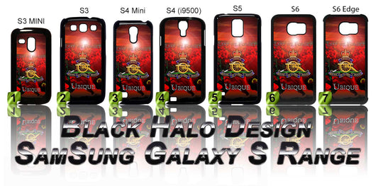 THE REGIMENT OF THE ROYAL ARTILLERY: POPPY CASE/COVER FOR SAMSUNG GALAXY S PHONE RANGE - Black Halo Design
 - 1