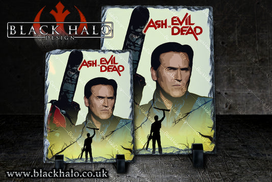 Ash vs Evil Dead Natural Rock Slate in choice of artwork & sizes