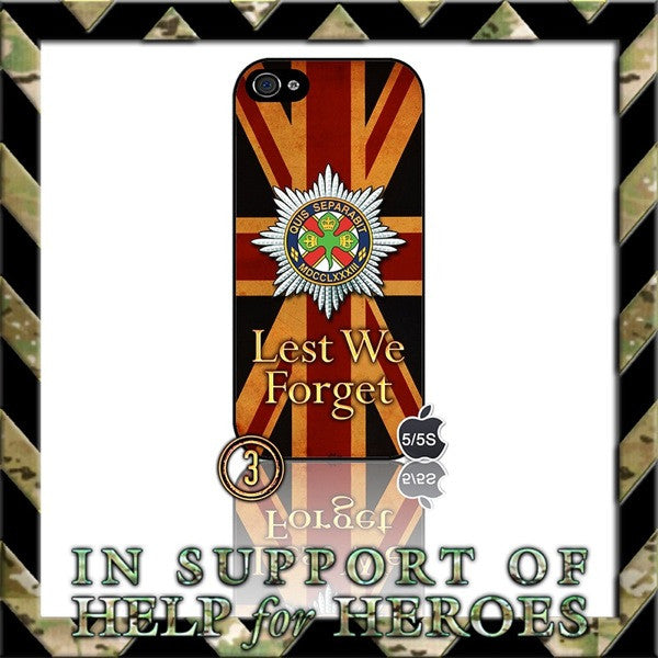 CHOICE OF IRISH GUARDS CASE/COVER FOR APPLE IPHONE 5/5S (H4H,HELP FOR HEROES) - Black Halo Design
 - 4