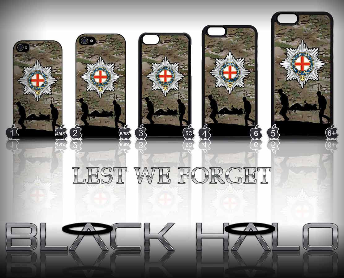 Coldstream Guards Multi-Cam Case/Cover for choice of Apple iPhone 4-6s Plus (Second to None) Camo - Black Halo Design
