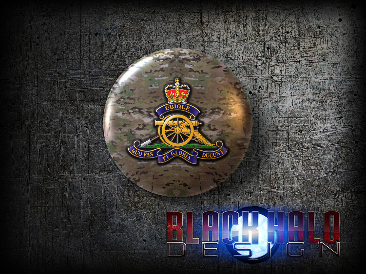 The Regiment of the Royal Artillery: Large 58mm Metal Pin Badge #Poppy - Black Halo Design
 - 2