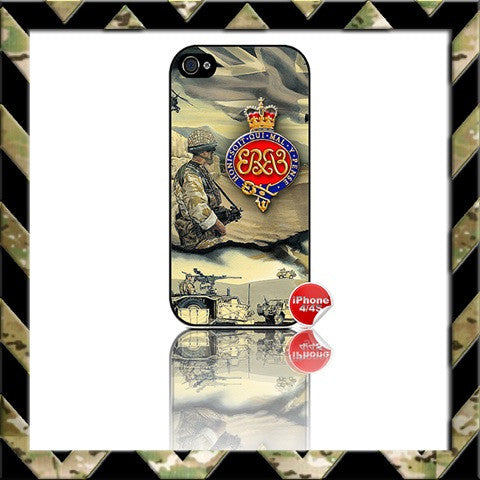 ★ THE GRENADIER GUARDS ★ COVER FOR APPLE IPHONE 4/4S AFGHANISTAN - Black Halo Design
