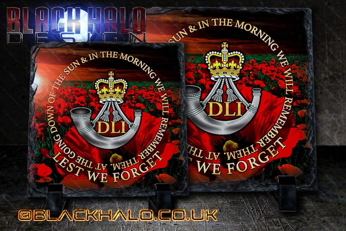 DLI Durham Light Infantry Natural Rock Slate in choice of sizes