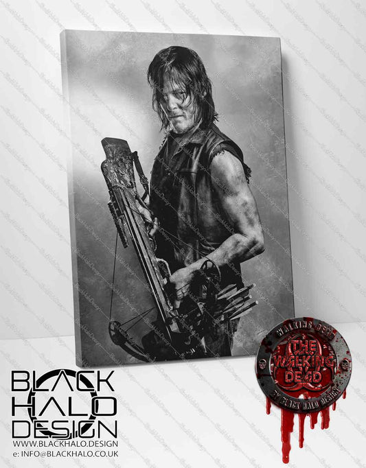 Daryl Dixon from The Walking Dead Timber Framed Canvas (Choice of Sizes)