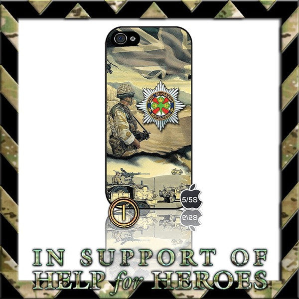 CHOICE OF IRISH GUARDS CASE/COVER FOR APPLE IPHONE 5/5S (H4H,HELP FOR HEROES) - Black Halo Design
 - 2