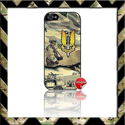 ★ THE SPECIAL AIR SERVICE (SAS)★ SHELL/CASE/COVER FOR IPHONE 5 AFGHANISTAN - Black Halo Design
