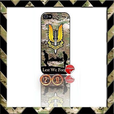 ★ THE SPECIAL AIR SERVICE (SAS)★ SHELL/CASE/COVER FOR IPHONE 5/5S CAMO#20 - Black Halo Design
