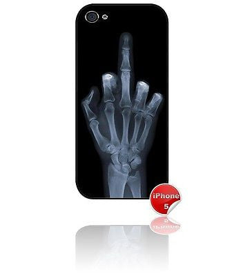 ★ X-RAY MIDDLE FINGER (XRAY) ★ PHONE COVER FOR IPHONE 5 (CASE) - Black Halo Design
