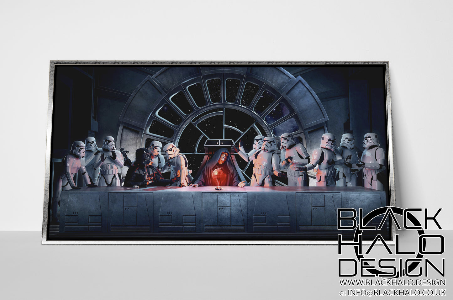 Star Wars: The Last Supper Timber Framed Canvas with Floating Shadow Frame