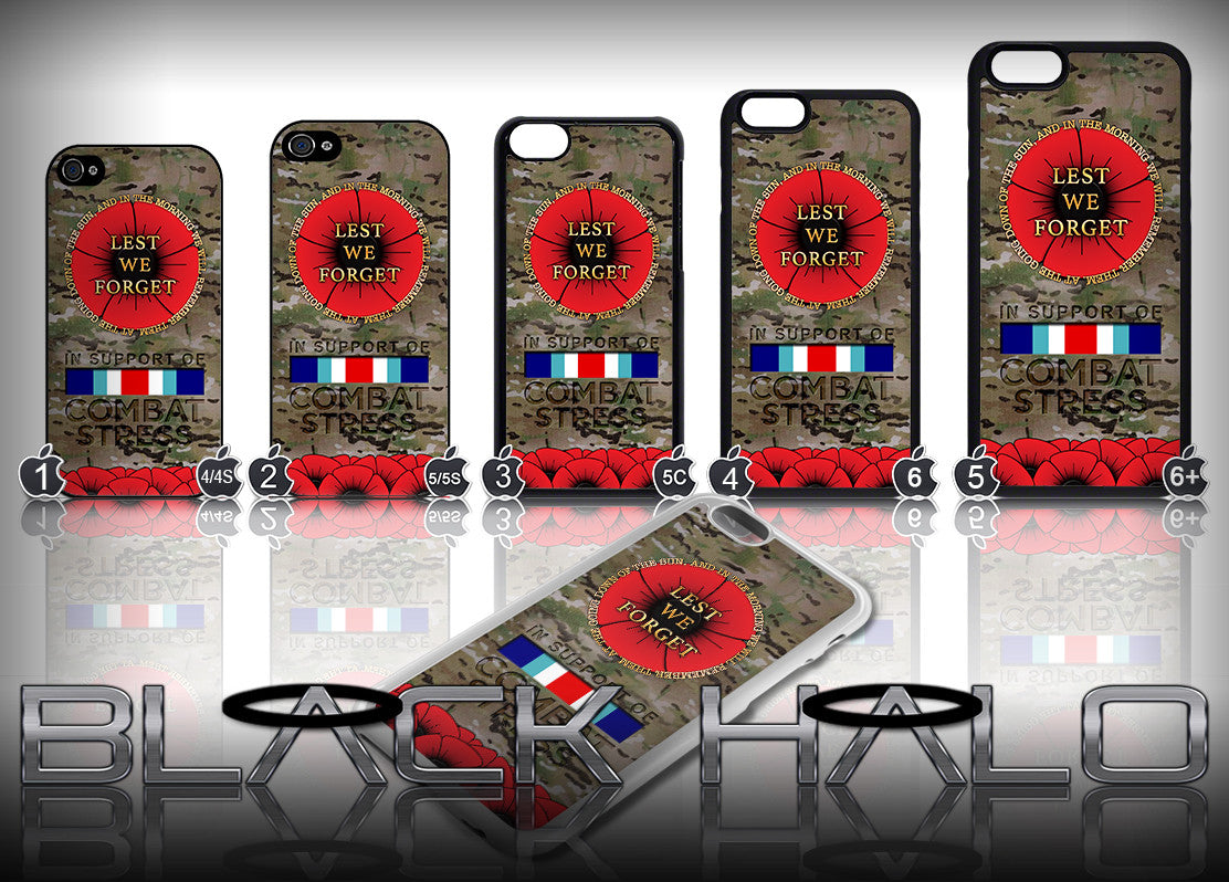 Lest We Forget Multi-Cam Case/Cover for Apple iPhone 4-6s Plus #In Support of Combat Stress