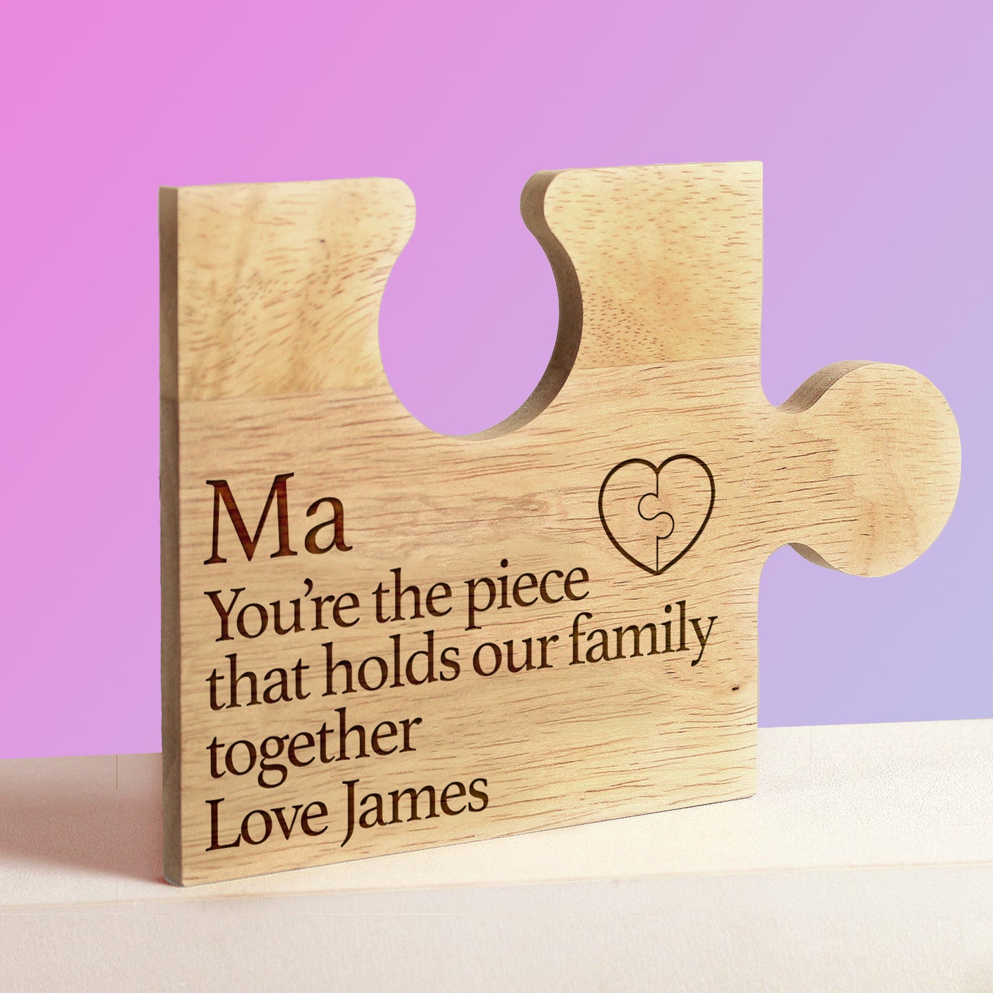 Mothers day Mum Personalised Jigsaw Piece Ornate Coaster