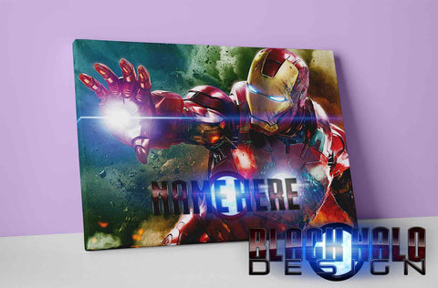 Personalised Iron Man Box Framed Canvas #IronMan #Avengers