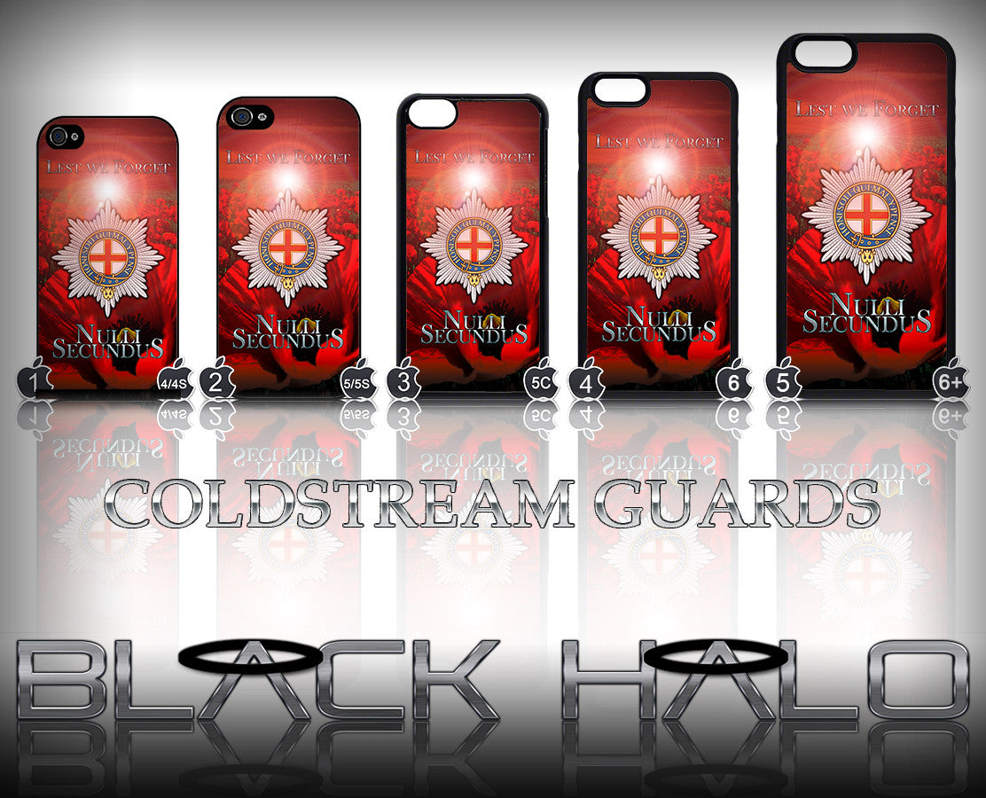 The Coldstream Guards Poppy Case/Cover for choice of Apple iPhone 4-7 plus Plus