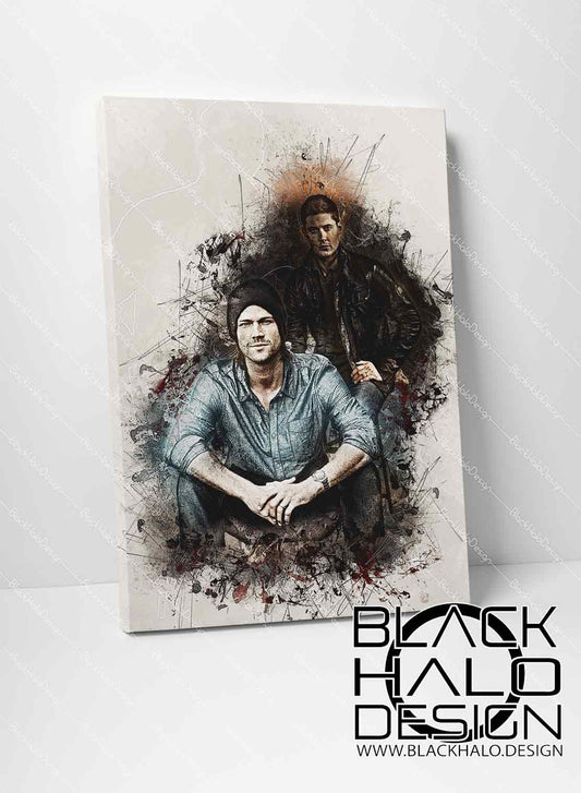 Supernatural: Sam & Dean Timber Framed Canvas in choice of sizes