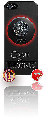 ★ NEW GAME OF THRONES ★ APPLE IPHONE 5  MOBILE PHONE HARD CASE COVER (HOUSES) - Black Halo Design
 - 3