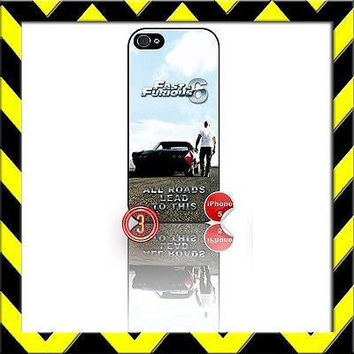 ★ FAST AND (&) FURIOUS 6 ★ PHONE COVER FOR IPHONE 5 (CASE) VIN DIESEL#3 - Black Halo Design
