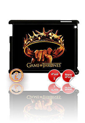 ★ GAME OF THRONES ★ CASE FOR IPAD 2/3/4 HARD(COVER) (3RD/4TH) FIRE & ICE - Black Halo Design
 - 8