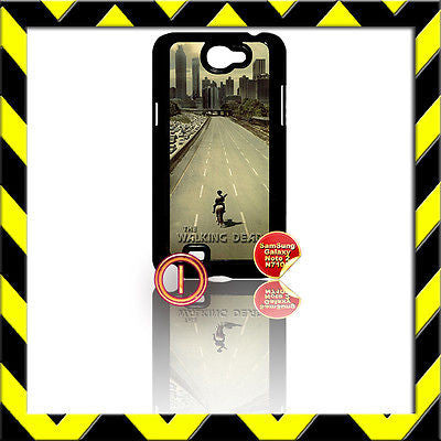 ★ THE WALKING DEAD ★ COVER FOR SAMSUNG GALAXY NOTE II/2/N7100 CASE HIGHWAY#1 - Black Halo Design

