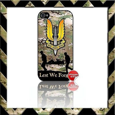 THE SPECIAL AIR SERVICE (SAS) SHELL/CASE/COVER FOR APPLE IPHONE 4/4S #20 - Black Halo Design
