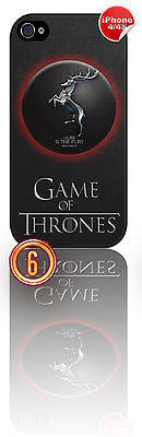 ★ NEW GAME OF THRONES ★ APPLE IPHONE 4/4S MOBILE PHONE HARD CASE COVER (HOUSES)  - Black Halo Design
 - 5