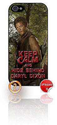 ★ THE WALKING DEAD ★ KEEP CALM ★ APPLE IPHONE 5 MOBILE PHONE HARD CASE COVER - Black Halo Design
 - 7