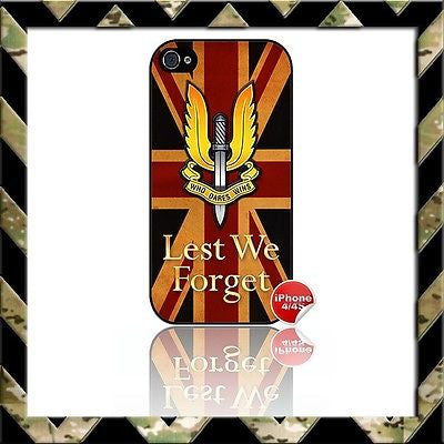 ★ THE SPECIAL AIR SERVICE (SAS)★ COVER FOR APPLE IPHONE 4/4S WHO DARES WINS #2 - Black Halo Design
