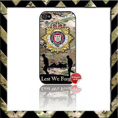 ★ THE ROYAL LOGISTICS CORPS RLC SHELL/CASE/COVER FOR APPLE IPHONE 4/4S CAMO#14 - Black Halo Design
